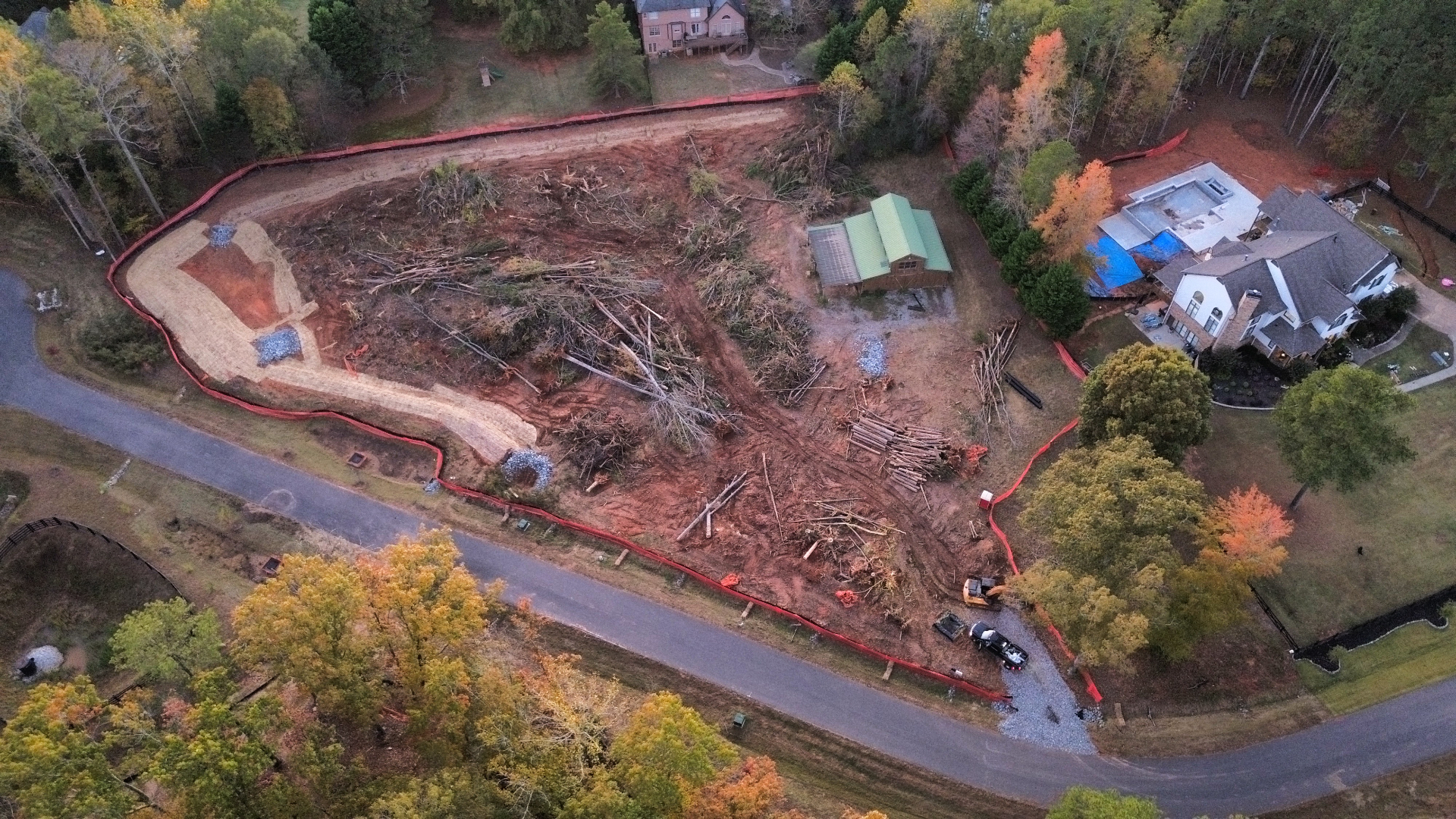 Lot Clearing · Aerial Progress